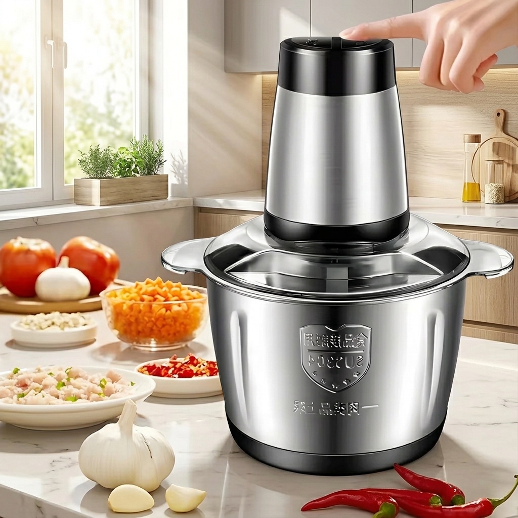KECREA Electric Stainless Steel Meat Grinder (2L)