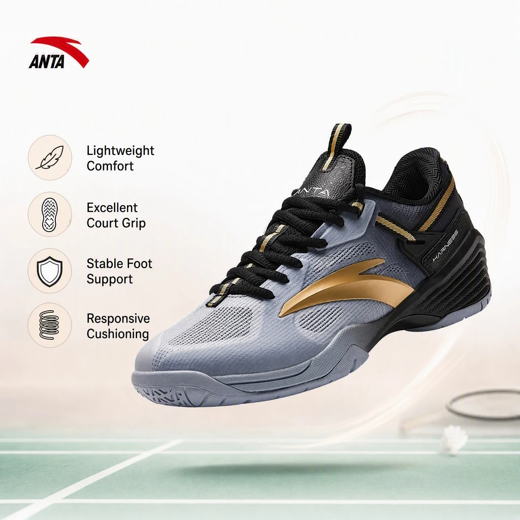 ANTA Men Badminton Shoes PRO Pickleball Shoes